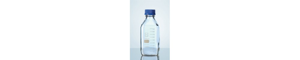 Square Clear Glass Laboratory Bottles – Chemical Storage